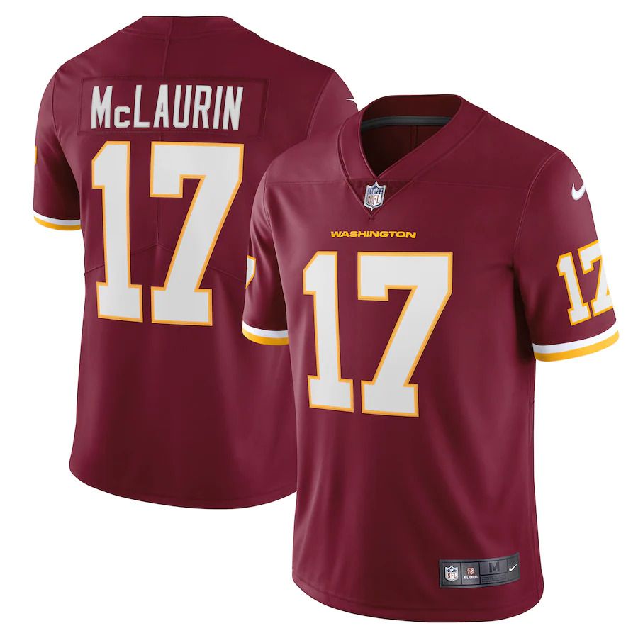 Men Washington Redskins 17 Terry McLaurin Nike Burgundy Vapor Limited NFL Jersey